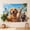 C, variant on XaaKee Wall Tapestry, Pug Stuck In Beach Chair Llama, High-Quality Polyester Large Tapestry, 60x40Inch