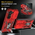 thumbnail image 3 of For Samsung Galaxy Z Fold 5 Case with Hinge Protection and 360°Rotate Ring Magnetic Kickstand, [Military Grade anti-Drop],Hard Back & Soft Edge Slim Protective Case for Galaxy Z Fold 5,Red, 3 of 8