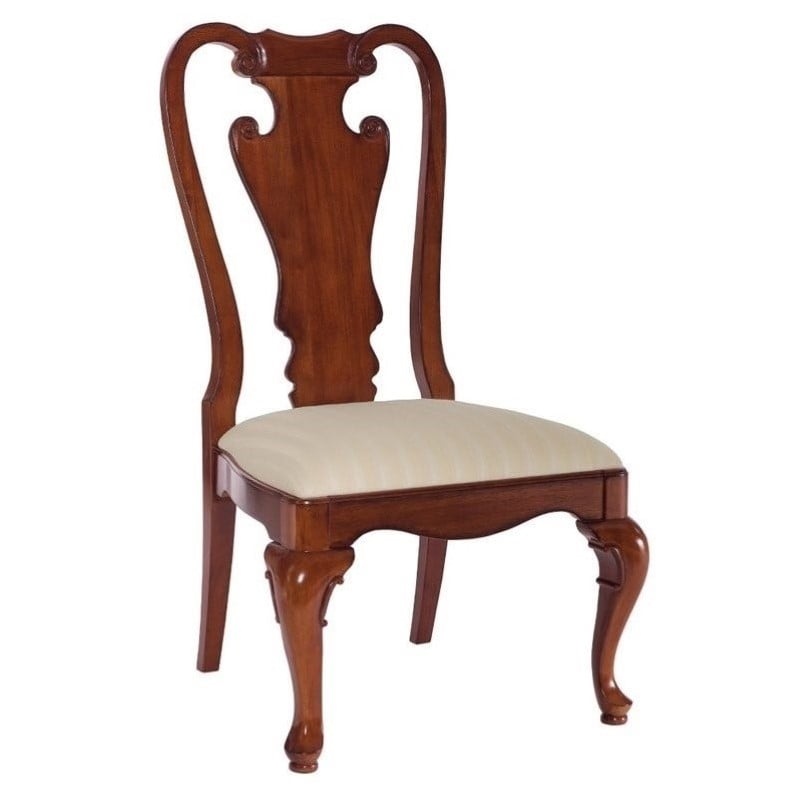 Beaumont Lane Splat Back Wood Dining Chair In Antique Cherry Walmart Com Walmart Com