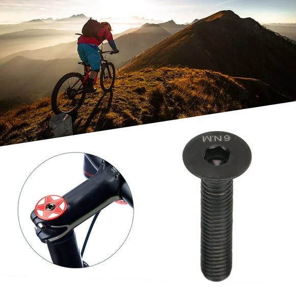 Bouchon Supérieur de Casque de Vélo, Tige de Bicyclette M6x30mm en Alliage de Titane, Boulon Vis Accessoire pour Réparation de Vélo de Route