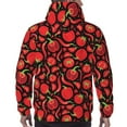 thumbnail image 7 of Wukai Tomatoes And Chili Print Men Hoodies Fleece Sweatshirts Long Sleeve Sweaters Pullover Fall Outfits Winter Clothes-Small, 7 of 7