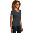 thumbnail image 4 of District Made Women's Short Sleeve Poly-Cotton V-Neck Shirt DM1190L, 4 of 4