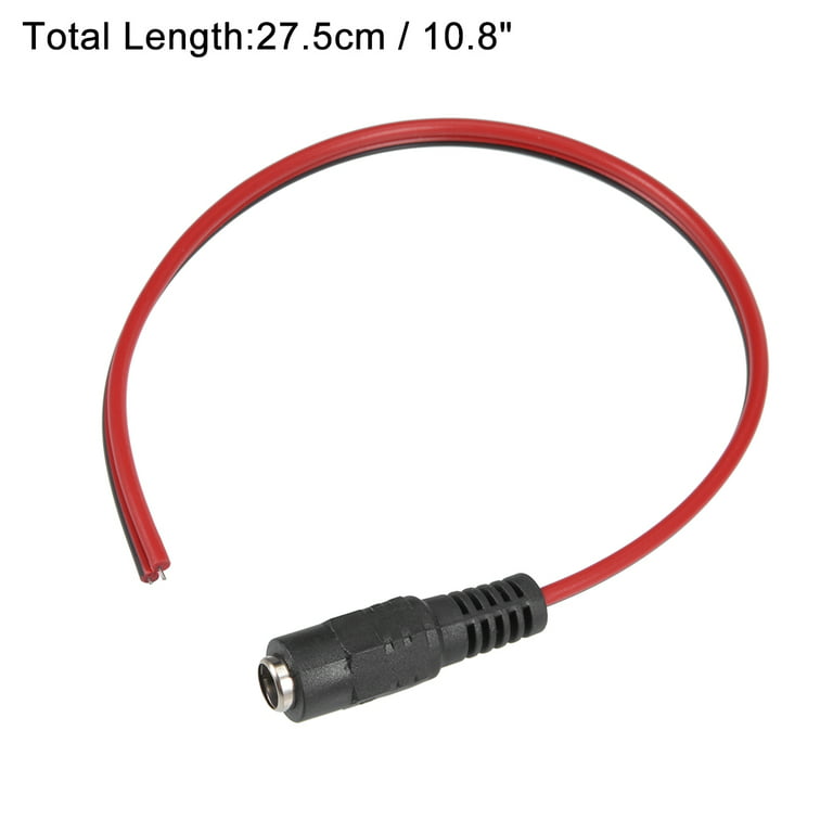 2Pcs DC Power Pigtail Cable Female Connector for CCTV Camera