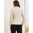 thumbnail image 3 of DARING DIVA Women's Casual Long Sleeve One Button Pockets Suit Jacket M Khaki, 3 of 6