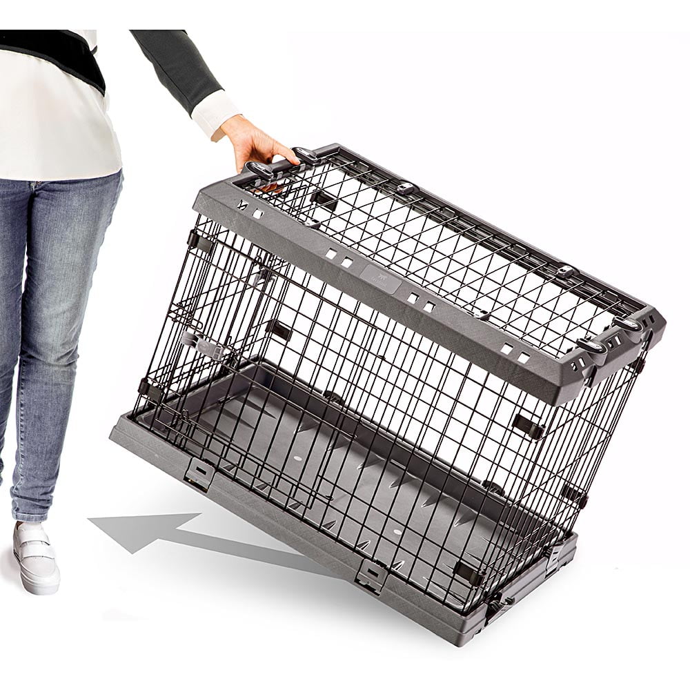Superior Hybrid ECO Dog Crate and Playpen, 42-inch Dog Crate, Gray