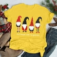thumbnail image 2 of JINMGG Womens Plus Size $5 Fashion Women Christmas Print Short Sleeves O-Neck Loose T-Shirt Blouse Tops Yellow S, 2 of 3