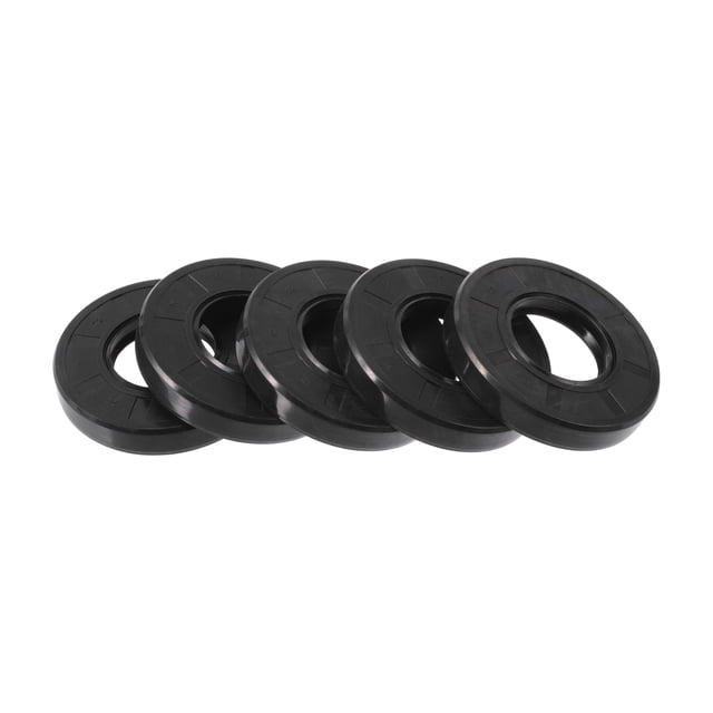 Sello de aceite universal TC de doble labio con resorte de acero Unique Bargains 35x72x12mm alta presión caucho NBR negro 5 Pcs