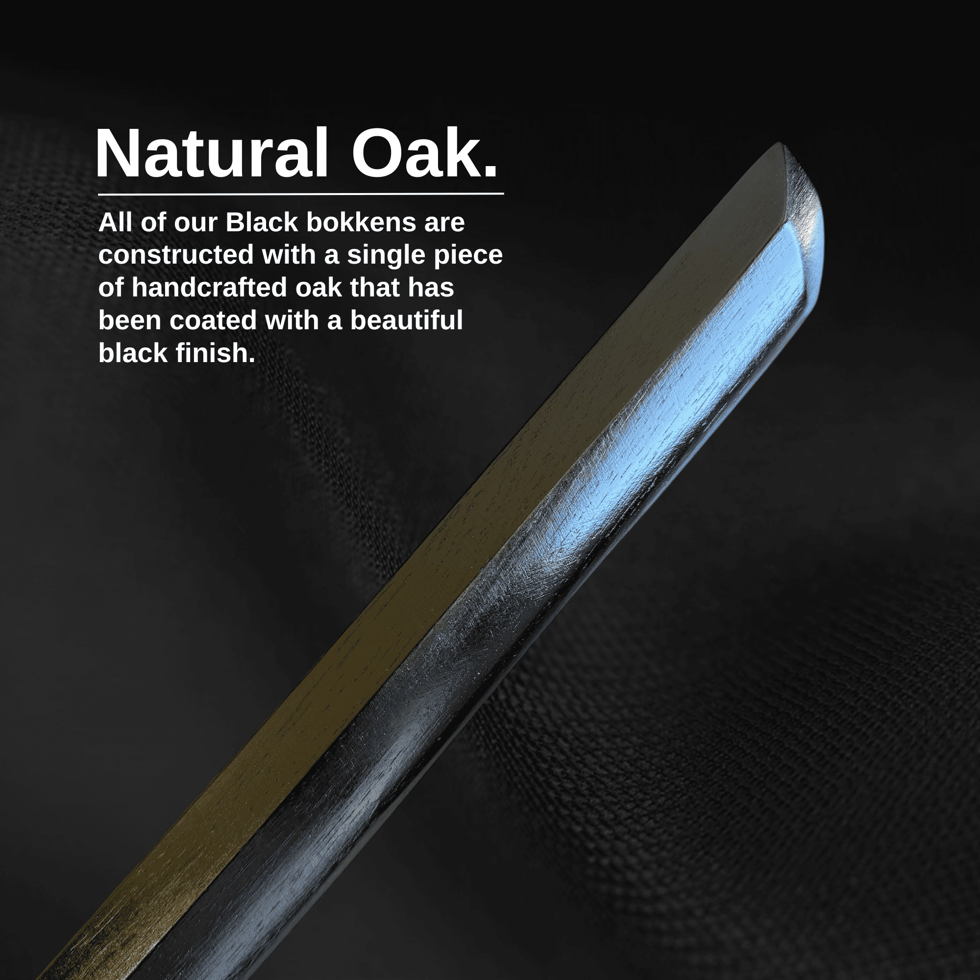 E-BOGU Black Oak Wooden Bokken Sword (39") for Samurai Practice and Martial Arts Training