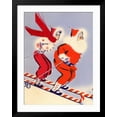 thumbnail image 2 of Art.com Santa and Woman Together on Candy Cane Skis, National Museum of American History, Archives Center Art Print, Black Frame Wall Art, 32" x 40", 2 of 5