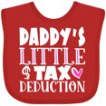 thumbnail image 3 of Inktastic Daddy's Little Tax Deduction Pink Hearts Boys or Girls Baby Bib, 3 of 4