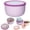 Purple-XL, variant on Cook with Color Mixing Bowls, Nesting Plastic Prep Bowls with Airtight Lids, Small, Medium and Large Sizes for Storage and Meal Prep, Pink Set