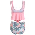 thumbnail image 2 of Women Summer High Waist Swimwear Ruffle Top Tummy Control Bikini Tankini Set Swimsuit Bathing Suit, 2 of 3