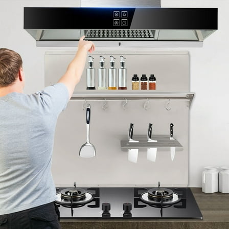 Stainless Steel Splash Plate for Range Hood Range Hood Backsplash, Range Hood Wall Shield