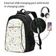 thumbnail image 2 of Pofeuu Watercolor Floral A Print Storage Laptop Backpack with USB Charging Port[Water Resistant] College Computer Bookbag Fits, 2 of 7