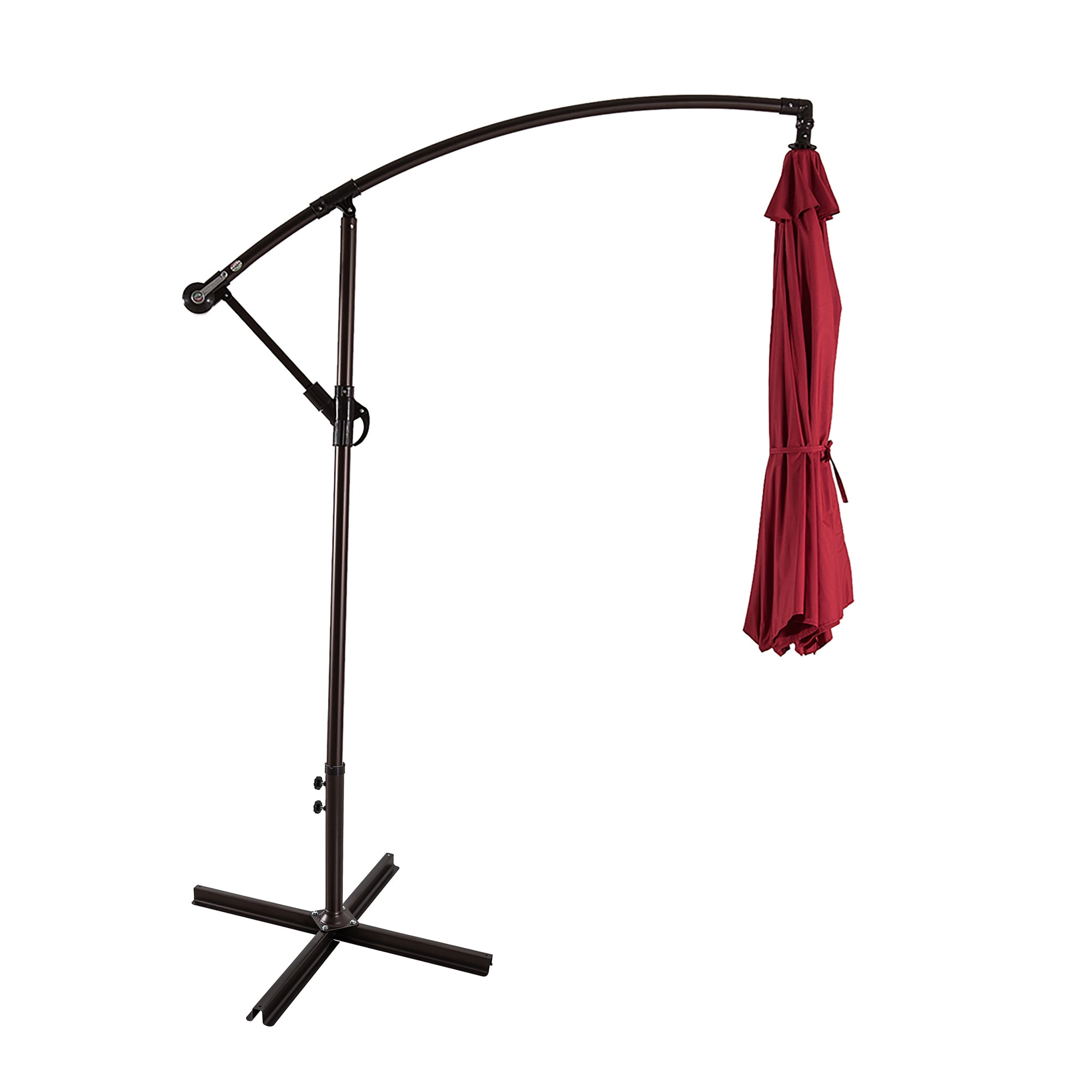GARDEN 10 Ft Offset Cantilever Umbrellas for Patio Outdoor Shade, Red