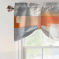 thumbnail image 5 of Tie Up Valances for Windows, Orange Grey Geometric Adjustable Valance Curtains Window Treatment for Living Room/Bedroom, Modern Abstract Color Blocks Rod Pocket Kitchen Curtains & Drapes 42x12 Inch, 5 of 9