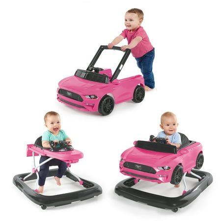 Bright Starts 3 Ways to Play Ford Mustang Baby Walker with Activity Station, (Best Way To Play With Boobs)