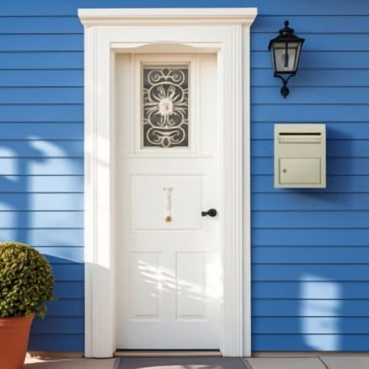 EastVita Steel Key Lock Mail Box Outdoor | Locking Wall Mount Mailbox & Security Key Drop Box | Collection Box for Parcels/Letters | 12'' x4.5'' x 15'', White
