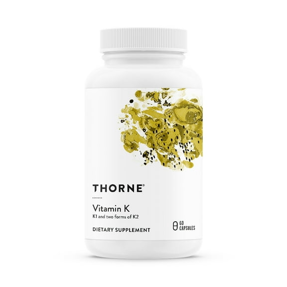 THORNE - Vitamin K (formerly 3-K Complete) - Vitamins K1 and K2 (as MK-4 and MK-7) - Supports Strong Bones* - 60 Capsules