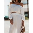 thumbnail image 5 of Off Shoulder Long Sleeve Top and Pants Set, 5 of 14