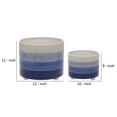 thumbnail image 5 of Benzara BM263831 Jardinière avec Forme Ronde & Look Trois Tons&44; Bleu - Lot de 2, 5 of 5