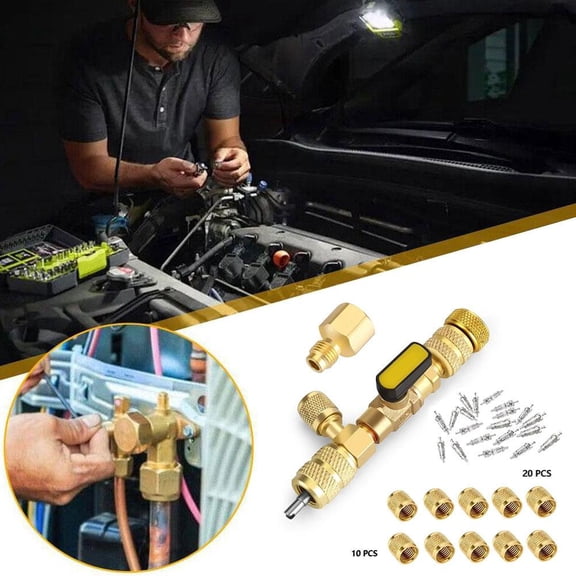 QHUDLV Dual‑Size Schrader Valve Tool,Core Remover and Installer,1/4” & 5/16”