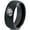 Black Dome Tungsten, variant on Tungsten American Football Ball Band Ring 8mm Men Women Comfort Fit Black Dome Brushed Gray Polished