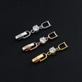 thumbnail image 6 of Necklace Bracelet Extenders, 3Pcs White Gold/Gold/Rose Gold Plated Crystal Rhinestone Clasp Set for Women, 6 of 6