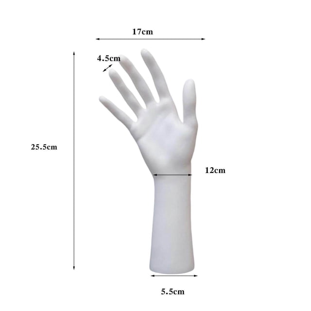 pitrice Mannequin Hand Jewelry Display Holder Support for Chain Hand Model Shop White