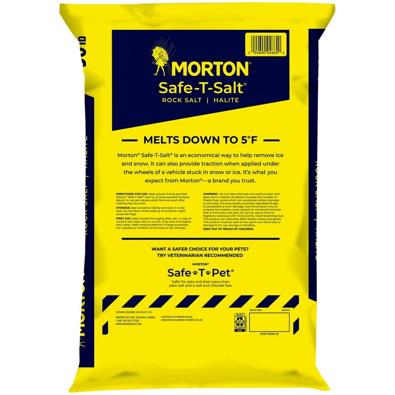 Morton SAFE-T-SALT Ice Melt 50lb BIG Bag - for Snow and Ice