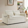 thumbnail image 2 of Modern 2 Seats Velvet Pull Out Sofa Bed Loveseat, Convertible Sleeper Couch Love Seat With USB Ports and Storage Pocket For Living Room Bedroom Apartment, 2 of 12