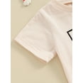 thumbnail image 5 of Bagilaanoe 2pcs Toddler Baby Boy Girl Shorts Set Short Sleeve Letter Print T Shirt Tops + Shorts 6M 12M 18M 24M 3T Kids Casual Summer Clothes, 5 of 7