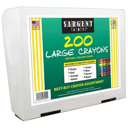 Sargent Art® Best Buy Crayon Assortment, Large Size, 8 Colors, (Best Crayons For Kids)