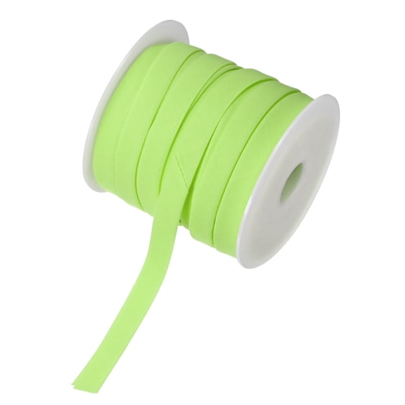Uxcell Double Fold Bias Tape 1/2" 25 Yards for Sewing/Seaming Fluorescent Green