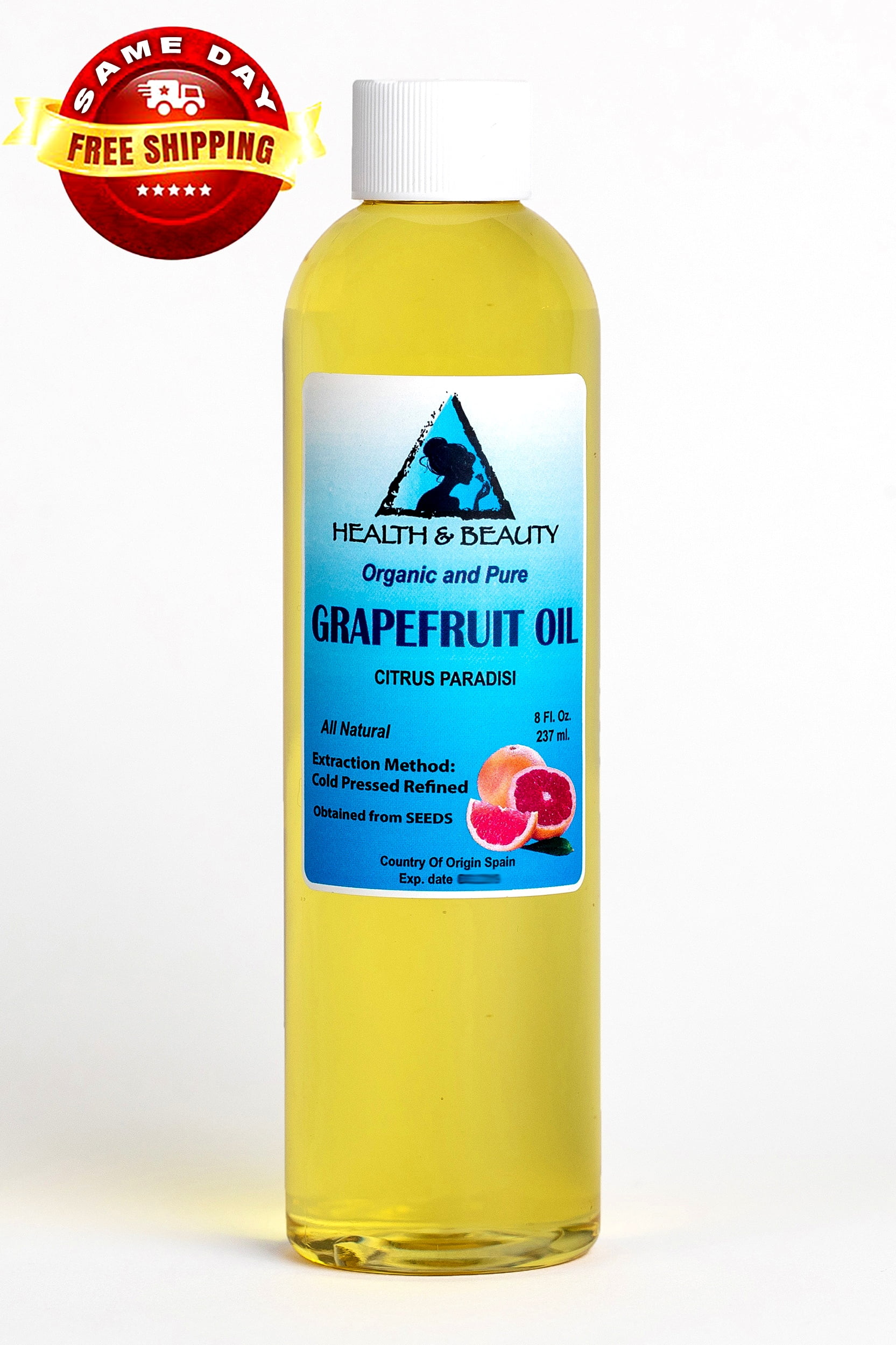 GRAPEFRUIT SEED OIL ORGANIC REFINED COLD PRESSED PREMIUM FRESH 100% PURE 8 OZ