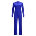 thumbnail image 4 of adviicd Women Sweatsuits Set 2 Piece Tracksuit Outfits Velour Jogging Long Sleeve Sweat Zip up Hoodie and Sweatpants Set (Blue, XS), 4 of 6