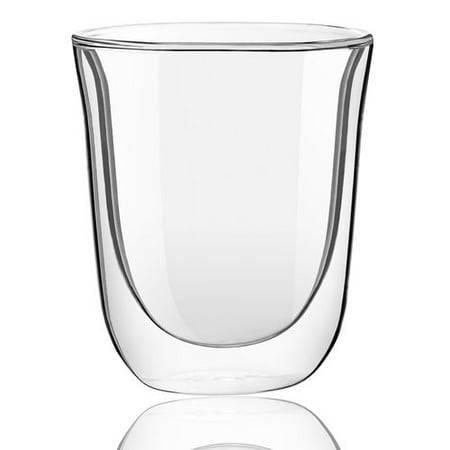 JoyJolt Levitea Double Wall Glass 8 oz. Every Day Glasses (Set of