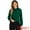Dark Green, variant on DARING DIVA Women's Work Office Mock Neck Long Sleeve Blouse XL Pink