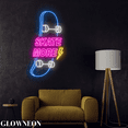 thumbnail image 2 of Glownneon Skate More Wall Led Art, Skateboard Neon Sign, Bedroom Decor, 2 of 5