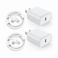 thumbnail image 1 of LinQingQ iPhone Fast Charger, 2Pack iPhone 13 Charger, [Apple MFi Certified] Type C Power Wall Charger with 3.3FT Cable Compatible with iPhone 14/14 Pro Max/13/13 Pro Max/12/12 Mini/Pro/11/XS/X/8Plus/, 1 of 1