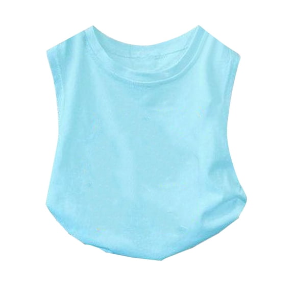 QNANSPI Tank Top for Boys and Girls,Kids Athletic Tank Tops,Summer Solid Color Sleeveless Sports T-shirt for Boys and Middle-aged Children