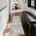 thumbnail image 6 of Washable Kitchen Runner Rug 2x5 ft, Modern Vintage Soft Low Profile Non Slip Rug with PVC Backing, Farmhouse Vintage Carpet for Kitchen Sink, Hallway, Laundry Room, Gray, 6 of 6