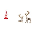 thumbnail image 1 of Escultura moderna de resina con forma de fuego y reno para patio, oficina, estantería, sala de estar, decoración del hogar, regalo artesanal., 1 of 8