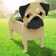 thumbnail image 4 of Muyoka Lindo Perro Maceta Maceta De Madera Contenedor De Plantas Con Forma De Pekinés Maceta Contenedor De Almacenamiento De Plantas De Interior Al Aire Libre Para El Hogar Jardín Balcones Decoracione Muyoka Hogar, 4 of 6