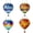 A,B,C,D, variant on 4 Pcs Solar Hot Air Balloon Lantern 7.87", Acrylic Mosaic Suncatcher Hanging Ornament, Waterproof Outdoor Decor for Garden Patio Porch Yard Wall & Party Decorations