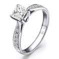 thumbnail image 3 of Splendid Cheap Engagement Ring 1.00 Carat Princess Cut Diamond on White Gold, 3 of 4