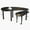 Black#2, variant on Coffee Tables Engineered wood rounded corner rectangular coffee table for living room, easy assembly storage table with open shelves sturdy frame for Reception Room, Modern Coffee Table Geometric Des