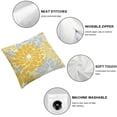 thumbnail image 4 of BANET  Throw Pillow Covers Yellow Flower Pillowcases Couch Cushion Cover for Outdoor Indoor Decoration 12x12in, 4 of 5