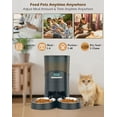 thumbnail image 3 of HoneyGuaridan Automatic Cat Feeders 2 Cats, 2.4G WiFi Smart Pet Feeder with APP Control for Cats and Dogs Dry Food Dispenser with 2 Stainless Steel Bowl, Desiccant Bag, 10s Voice Recorder (6.5L, Blue), 3 of 6