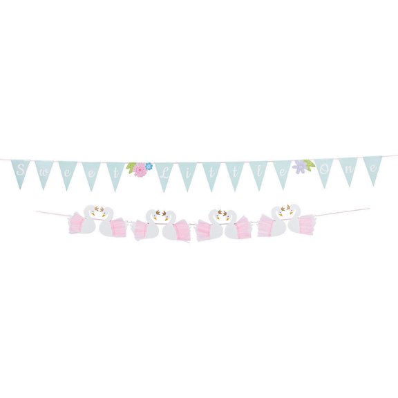 Sweet Swan Paper Garland Decoration - Party Decor - 2 Pieces